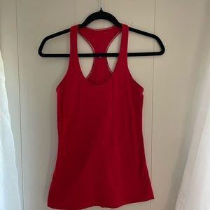 Red Lululemon athletic top